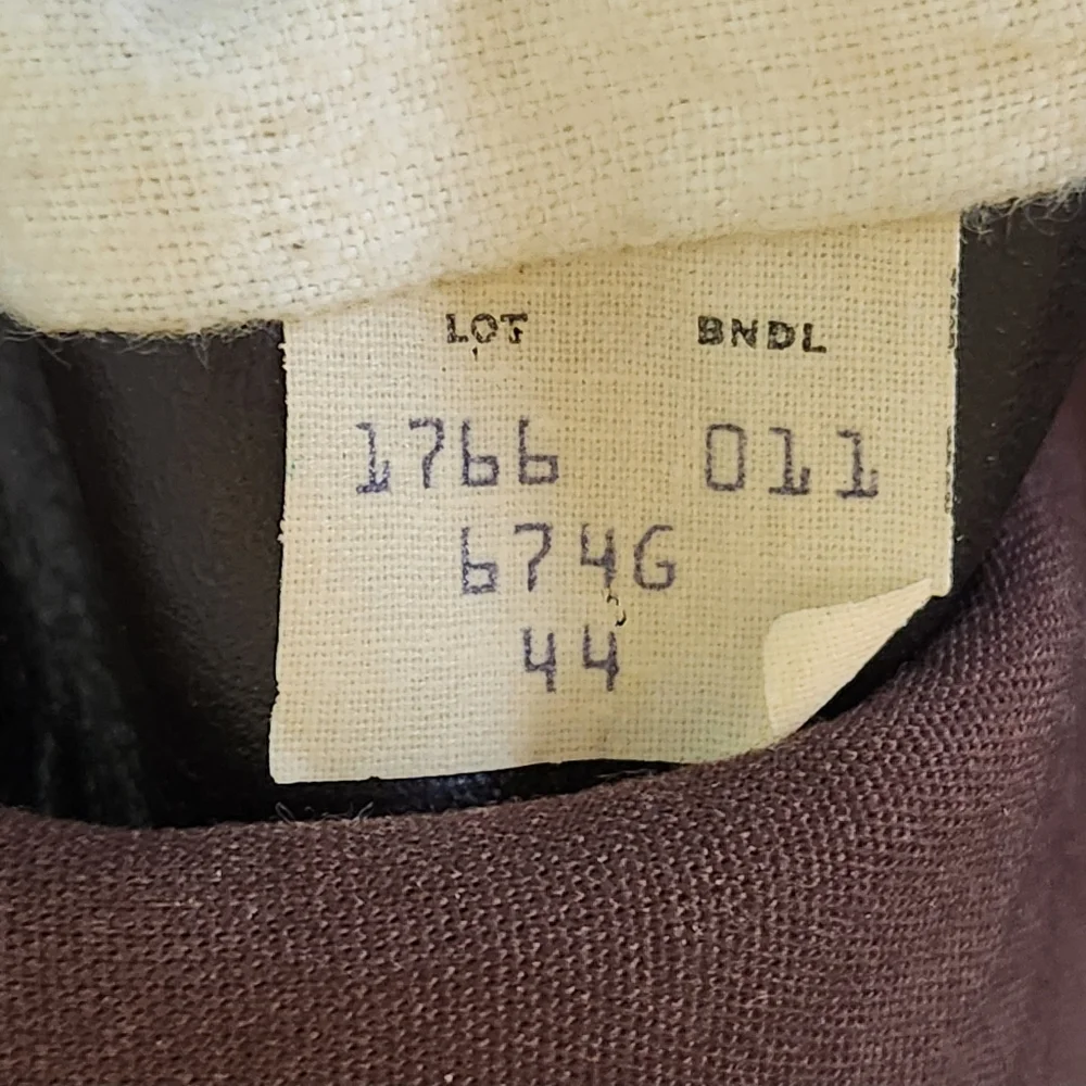 VTG Late ’70s Schott I.S. 674.M.S Heavyweight Leather Flight Jacket  Size 44 - Picture 4 of 16